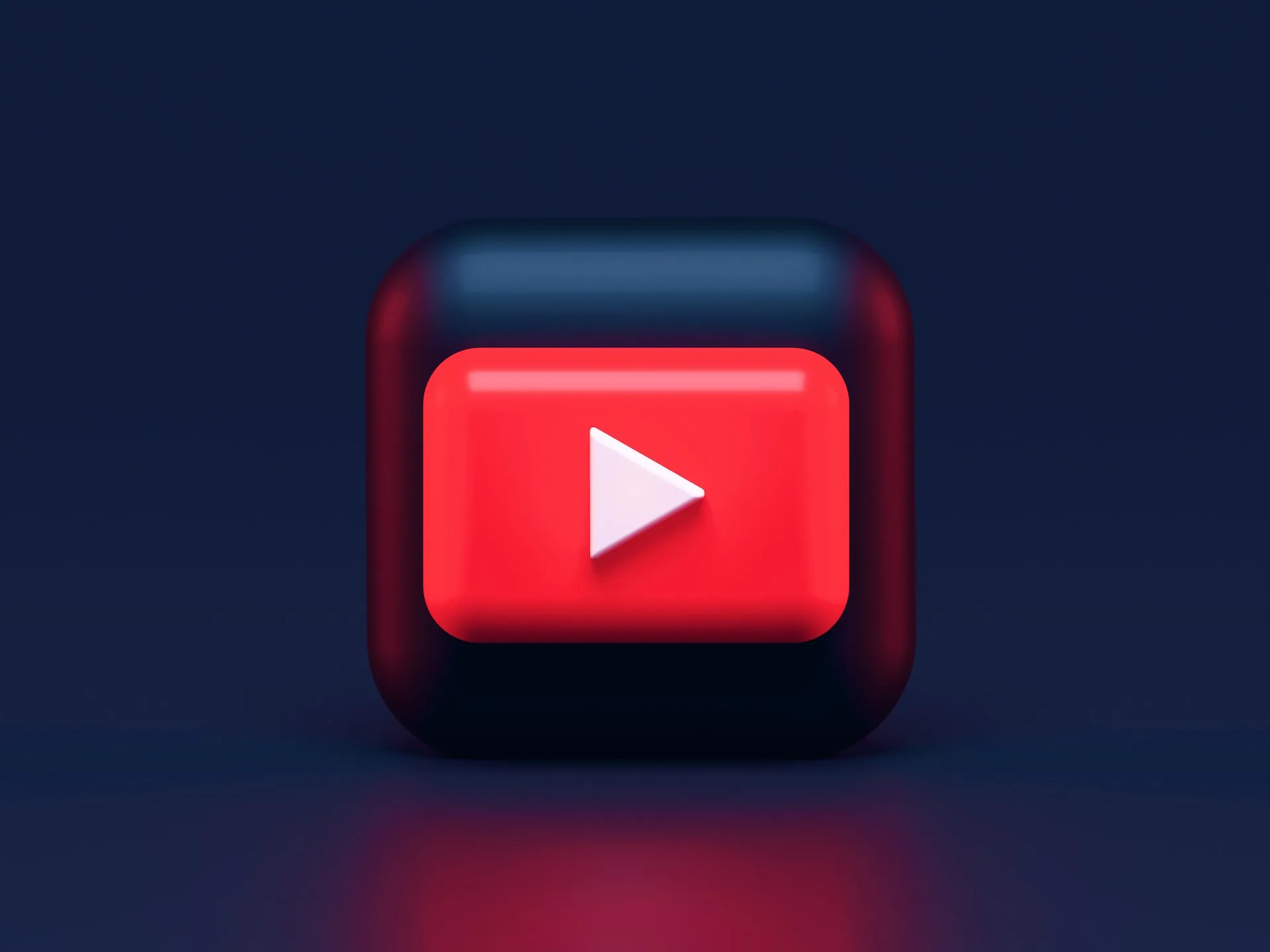 Youtube icon in a dark background